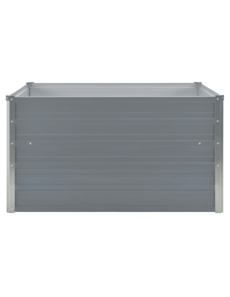 Повдигната леха, 100x100x45 см, поцинкована стомана, сива