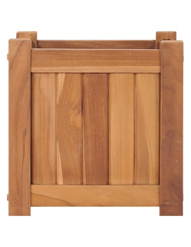 Повдигната леха, 30x30x30 см, тиково дърво масив