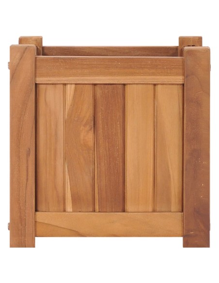 Повдигната леха, 30x30x30 см, тиково дърво масив