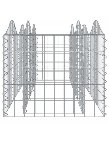 Извит габион повдигната леха 200x50x50 см поцинковано желязо