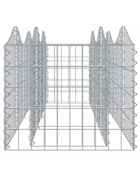 Извит габион повдигната леха 200x50x50 см поцинковано желязо
