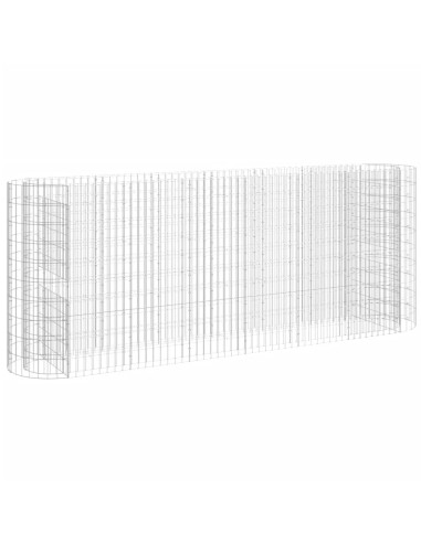 Габион повдигната леха, поцинковано желязо, 260x50x100 cм