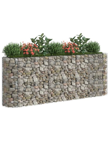 Габион повдигната леха, поцинковано желязо, 260x50x100 cм