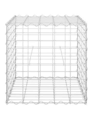 Кубичен габион повдигната леха, стоманена тел, 50x50x50 cм