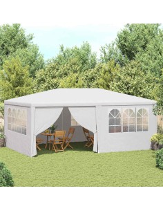 Професионална парти шатра със стени 4х6 м бяла 90 г/м²