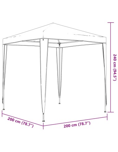 Професионална парти шатра, 2x2 м, антрацит