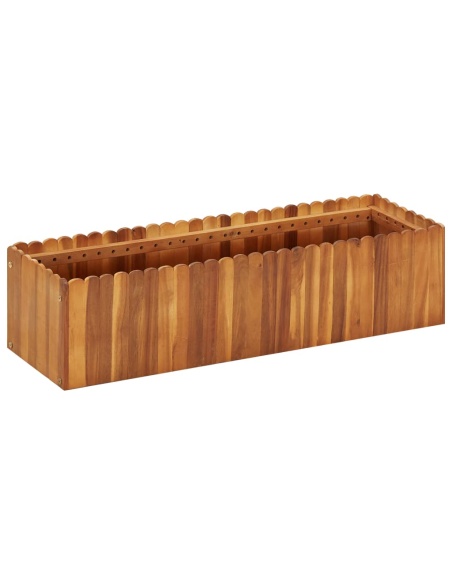 Градинска повдигната леха, 100x30x25 см, акациево дърво масив