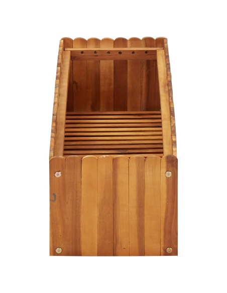 Градинска повдигната леха, 100x30x25 см, акациево дърво масив