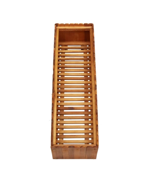 Градинска повдигната леха, 100x30x25 см, акациево дърво масив
