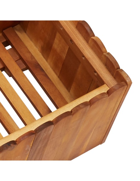 Градинска повдигната леха, 100x30x25 см, акациево дърво масив