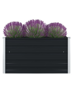 Повдигната леха, 100x100x45 см, поцинкована стомана, антрацит