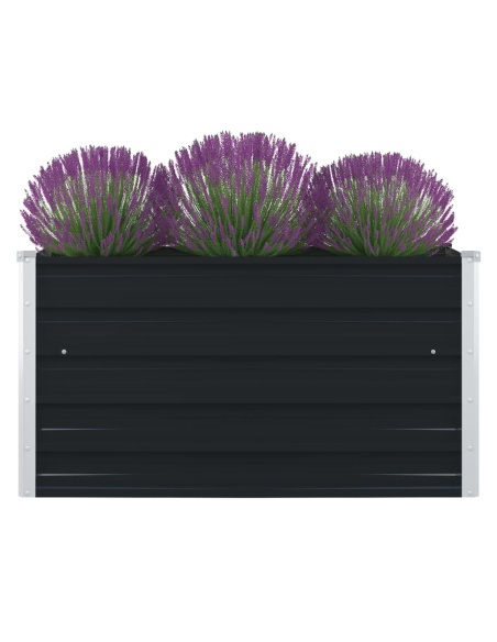Повдигната леха, 100x100x45 см, поцинкована стомана, антрацит
