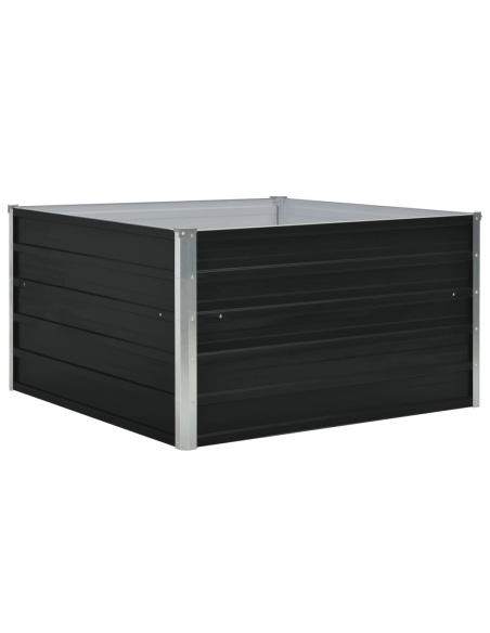 Повдигната леха, 100x100x45 см, поцинкована стомана, антрацит