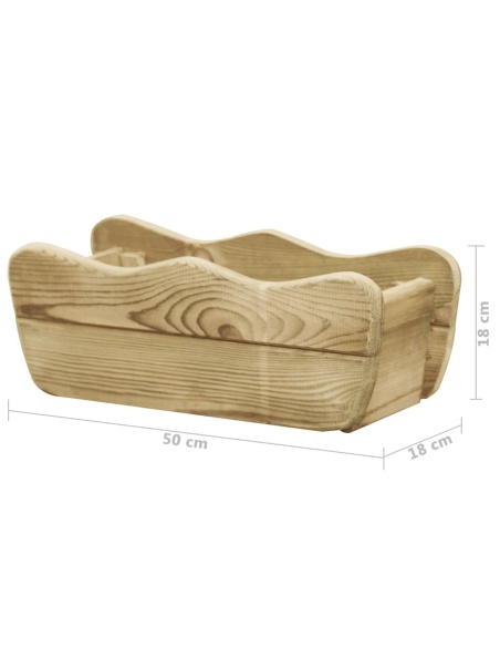 Градинска повдигната леха, 50x18x18 см, импрегниран бор