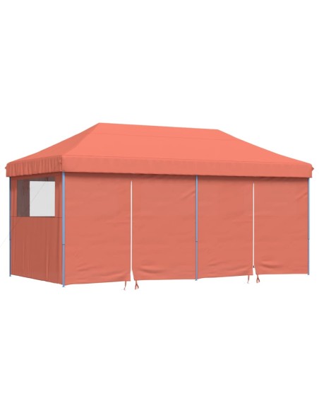 Сгъваема парти шатра pop-up с 4 странични стени теракота