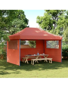 Сгъваема парти шатра pop-up с 3 странични стени теракота