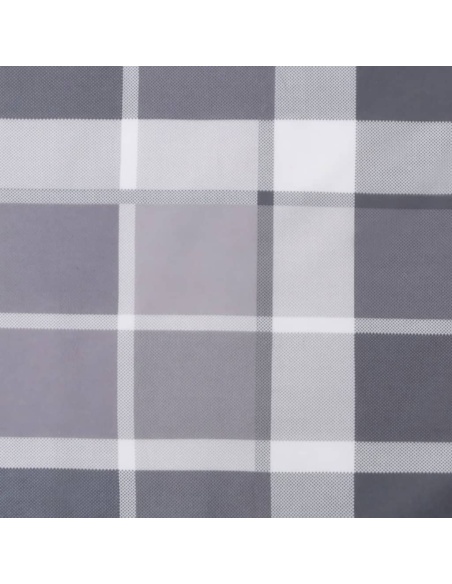 Шалте за шезлонг, сиво каре, 200x60x3 см, Оксфорд плат