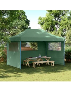 Сгъваема парти шатра pop-up с 3 странични стени зелена