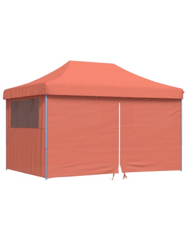 Сгъваема парти шатра pop-up с 4 странични стени теракота