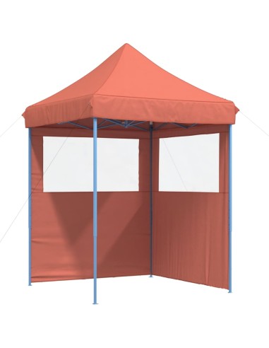 Сгъваема парти шатра pop-up с 2 странични стени теракота