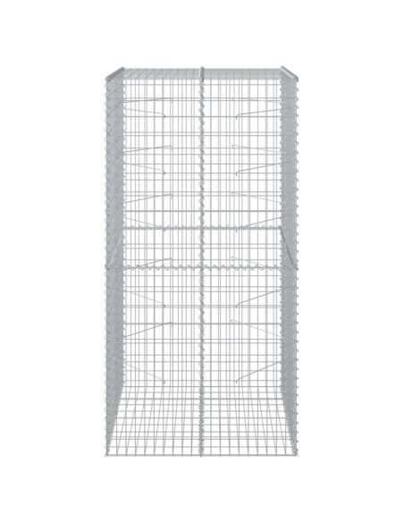 Габионна кошница с покритие, 100x100x200 см, поцинковано желязо