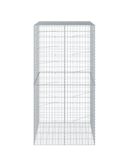 Габионна кошница с покритие, 100x100x200 см, поцинковано желязо