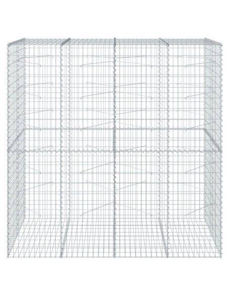 Габионна кошница с покритие, 200x100x200 см, поцинковано желязо