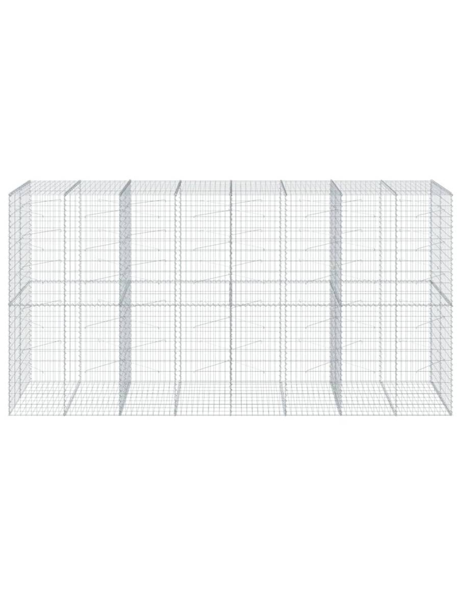 Габионна кошница с покритие, 400x100x200 см, поцинковано желязо