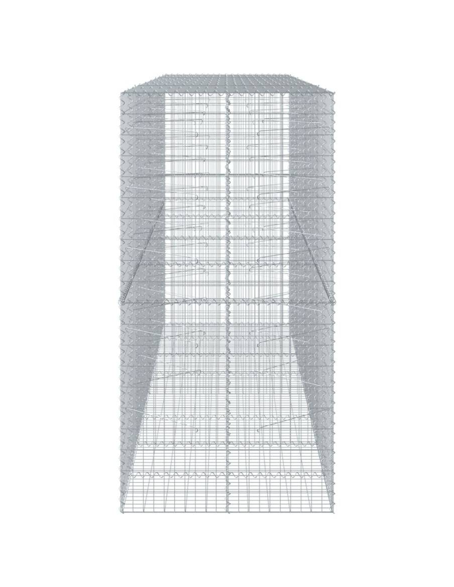 Габионна кошница с покритие, 400x100x200 см, поцинковано желязо