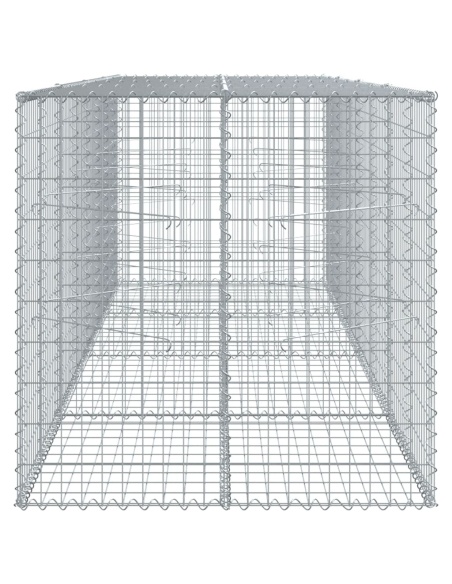 Габионна кошница с капак, 400x100x100 см, поцинковано желязо