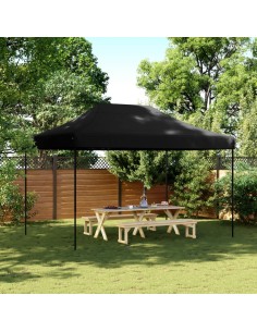 Сгъваема парти шатра, pop-up, черна, 410x279x315 см