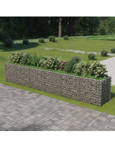 Габион повдигната леха, поцинкована стомана, 540x90x100 cм