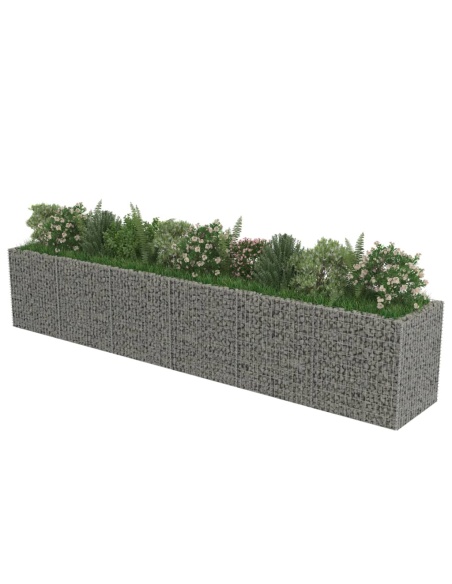Габион повдигната леха, поцинкована стомана, 540x90x100 cм