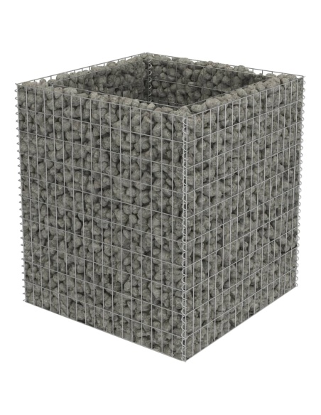 Габион повдигната леха, поцинкована стомана, 90x90x100 cм