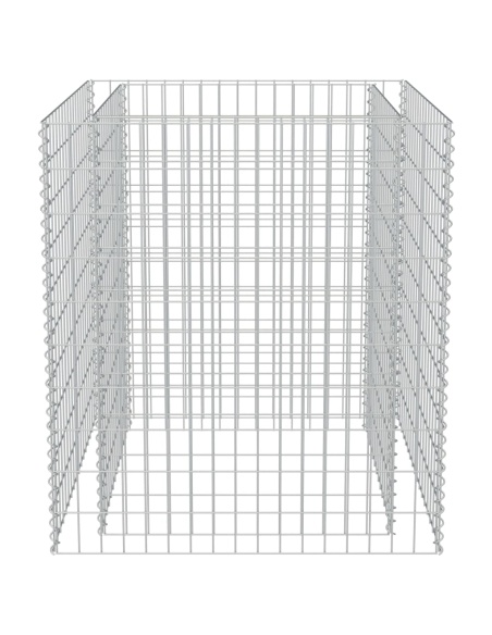 Габион повдигната леха, поцинкована стомана, 90x90x100 cм