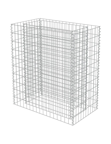 Габион повдигната леха, поцинкована стомана, 90x50x100 cм