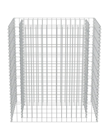 Габион повдигната леха, поцинкована стомана, 90x50x100 cм