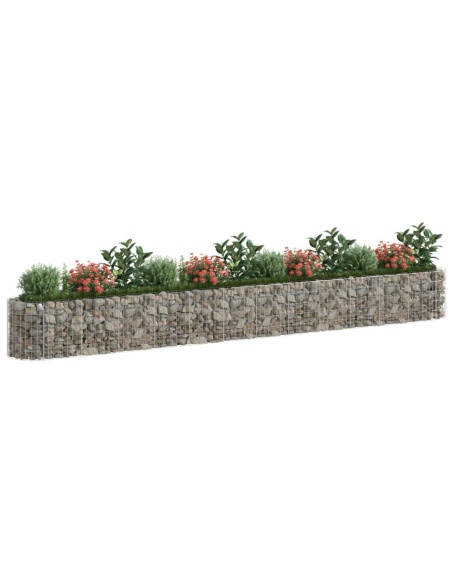 Габион повдигната леха, поцинковано желязо, 470x50x50 cм