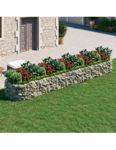 Габион повдигната леха, поцинковано желязо, 500x100x50 cм