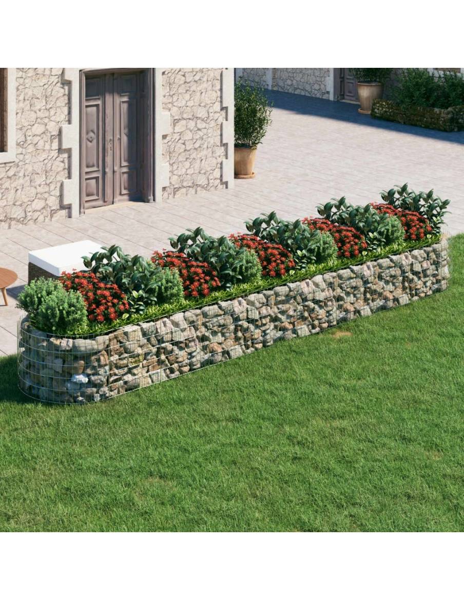 Габион повдигната леха, поцинковано желязо, 500x100x50 cм
