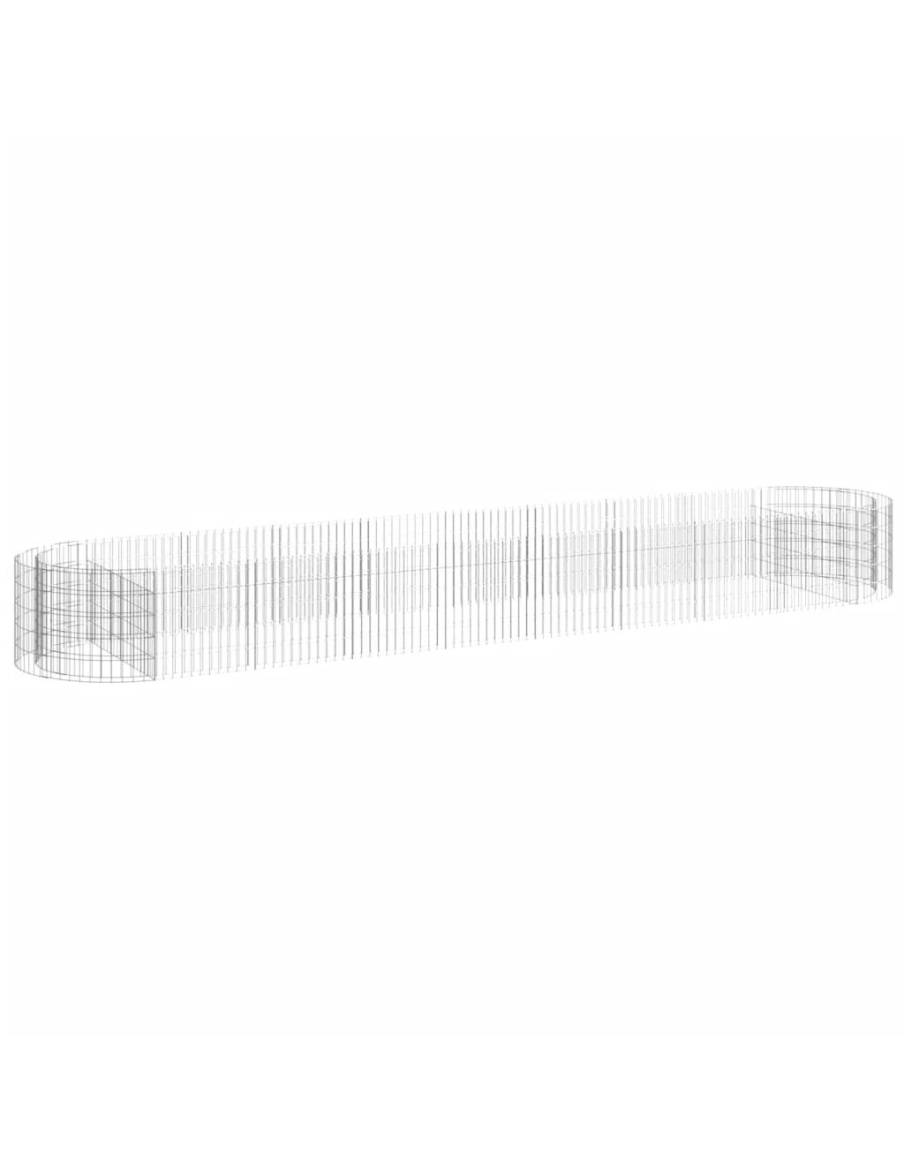 Габион повдигната леха, поцинковано желязо, 500x100x50 cм