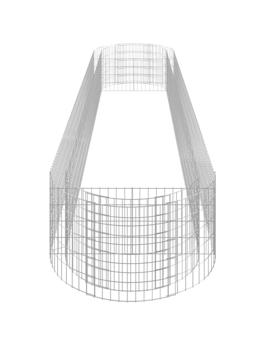 Габион повдигната леха, поцинковано желязо, 500x100x50 cм