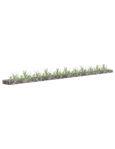 Габион повдигната леха, поцинкована стомана, 450x30x10 cм
