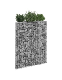 Габион повдигната леха трапец поцинкована стомана 80x20x100 см