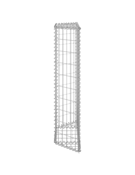 Габион повдигната леха трапец поцинкована стомана 80x20x100 см