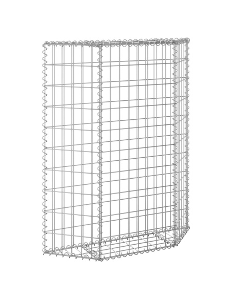 Габион повдигната леха трапец поцинкована стомана 80x20x100 см