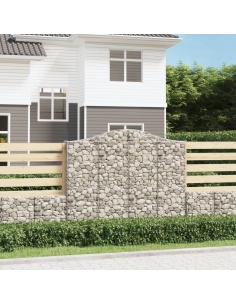Дъговидна габионна кошница 200x30x160/180 см поцинковано желязо