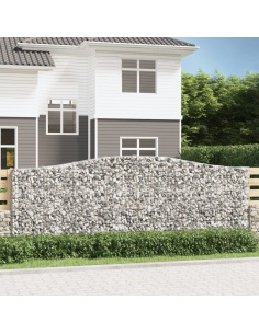 Дъговидна габионна кошница 400x30x140/160 см поцинковано желязо