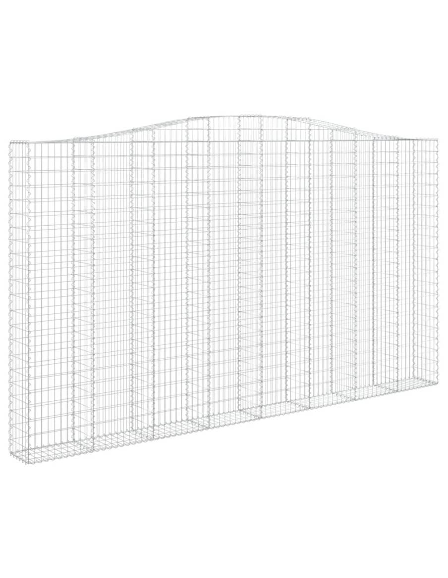 Дъговидна габионна кошница 400x30x220/240 см поцинковано желязо