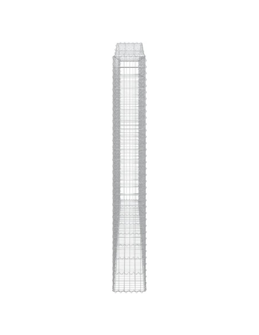 Дъговидна габионна кошница 400x30x220/240 см поцинковано желязо